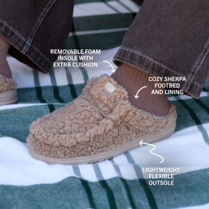 wally slipper cozy timber wolf