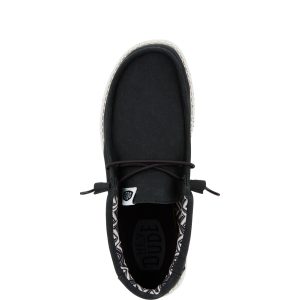 wally stretch canvas wide black/white