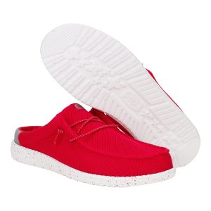 wally slip varsity red/grey