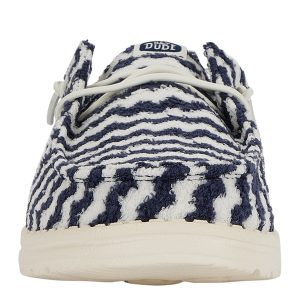 wendy slip terry stripe navy blazer/egret