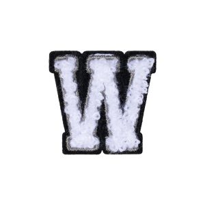 import placeholder for letter w patch black white 32593995