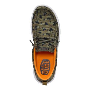 wally funk duck print dark olive/multi