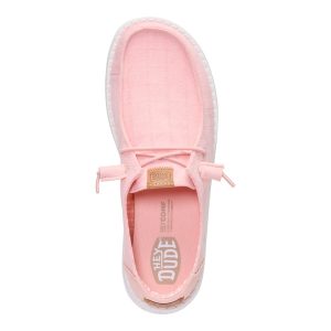 wendy chambray grid pale pink